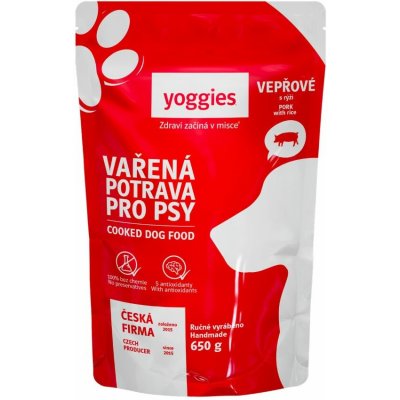 Yoggies Adult Vařená potrava vepřové maso s rýží 650 g – Hledejceny.cz