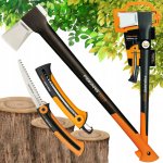 Fiskars 1025437 Sada štípací sekera X25 + pilka Xsharp SW73 – HobbyKompas.cz
