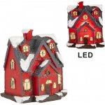 Clayre & Eef Dekorace malinký svítící červený domek Manon LED - 6*5*7 cm – Hledejceny.cz