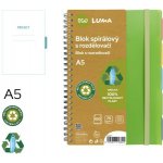 Luma Eco Kroužkový blok A5 s rozdělovači 100 listů – Hledejceny.cz
