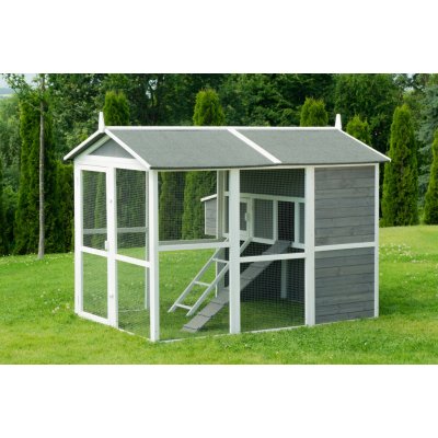 Kurnikarna Kurník s výběhem šedý KK15XL 191,5 x 151 x 147,5 cm – Zboží Mobilmania