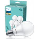Philips žárovka LED klasik, 10W, E27, teplá bílá, 4ks – Zboží Živě