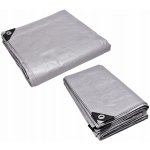 Gardlov 24653 Krycí plachta krycí s kovovými oky 120g/m2, 4 x 5 m, stříbrná – Zboží Dáma