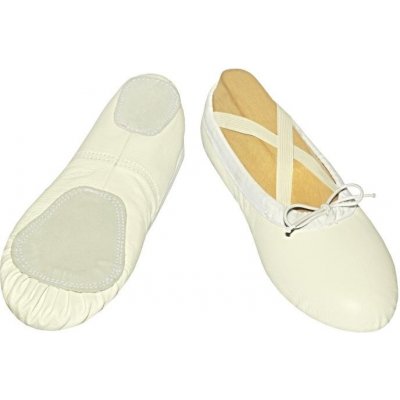Miroslav Šoman Baletní a taneční piškoty kůže Classic - dělená podešev - bílé – Hledejceny.cz