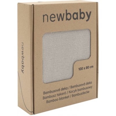 New Baby Bambusová pletená deka light grey Šedá – Zboží Mobilmania