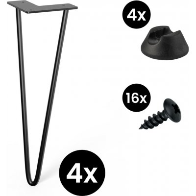 Walteco Hairpin 50527BP1 černá 4 ks – Zboží Dáma