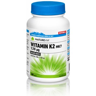 NatureVia Vitamin K2 MK7 120mcg 60 kapslí – Hledejceny.cz