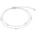 Ellami Řetízek na nohu, dvojřadý s přívěskem tlukot srdce 2002270 – Zboží Mobilmania