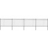 Pletiva vidaXL Zahradní plot s hroty ocelový 6,8 x 1,2 m černý [277623]