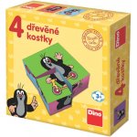Dino Toys Krteček dřevěné kostky 4 díly – Zboží Dáma Dino Toys Krteček dřevěné kostky 4 díly – Zboží Dáma