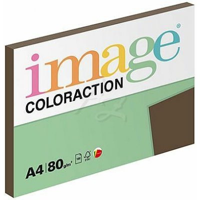 Papír pro výtvarné potřeby Image Coloraction A4/80g Brown Sytá hnědá 100 listů – Hledejceny.cz