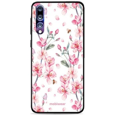 Pouzdro Mobiwear Glossy Huawei P20 Pro - G033G - Růžové květy – Zboží Mobilmania