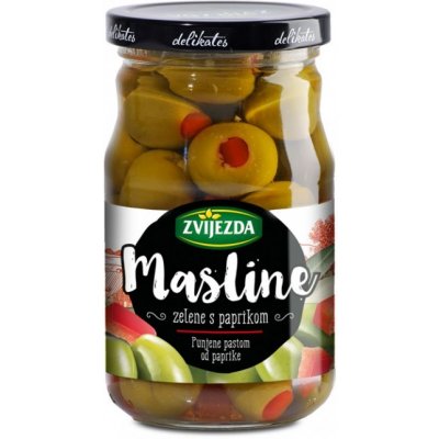 Zvijezda Zelené olivy s paprikou 350 g