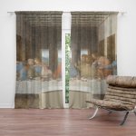 Sablio Závěsy Poslední večeře - Leonardo da Vinci: 2ks 140x250cm – Hledejceny.cz