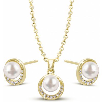 Ellami Ellami PARIS 0038 Set pozlacený 14 k řetízek+náušnice 10_0038 – Zboží Dáma