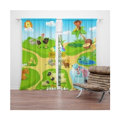 Sablio Závěs Dětský motiv 3: 2ks 140x250cm – Hledejceny.cz