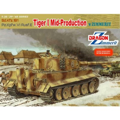 Model Kit military 6700 TIGER I MID PRODUCTION W/ZIMMERIT 1:35