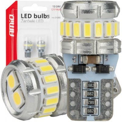 Led žárovky T10 W5W 16+2SMD 12V-24V Canbus 2ks – Hledejceny.cz