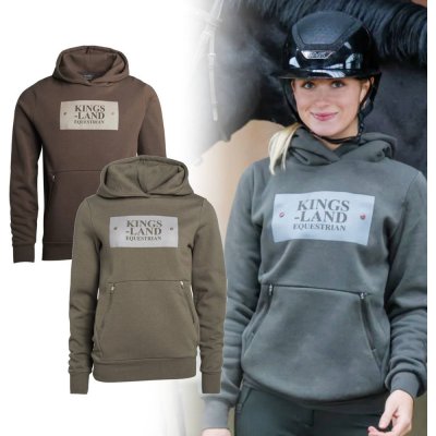 Kingsland Mikina Sebastian Hoodie Unisex brown černá coffe – Zboží Dáma