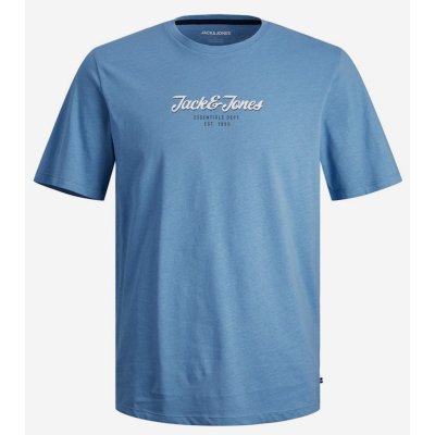 Jack & Jones Modré pánské tričko Henry