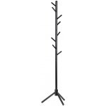 ČistéDřevo Dřevěný stojanový věšák 175 cm - černý – Sleviste.cz