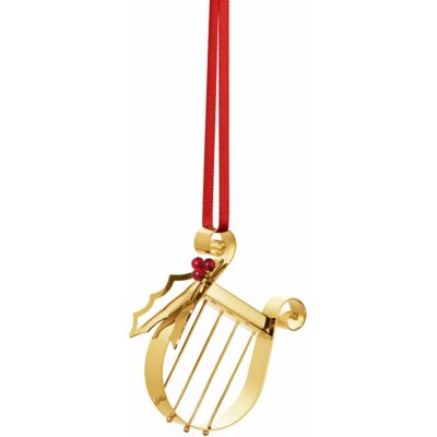 Georg Jensen Pozlacená vánoční ozdoba Harp 2026 – sběratelská edice, zlatá barva, kov – Hledejceny.cz