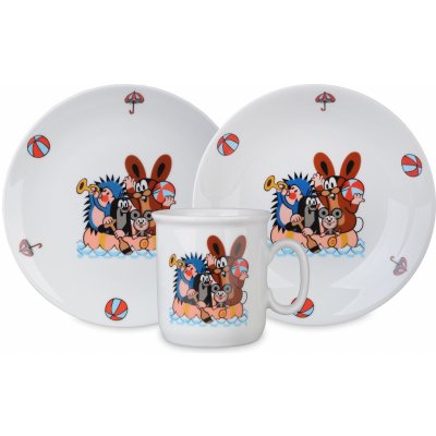 Thun Karlovarský porcelán Dětská jídelní sada Krteček a kamarádi v dárkové kazetě 3 ks – Hledejceny.cz