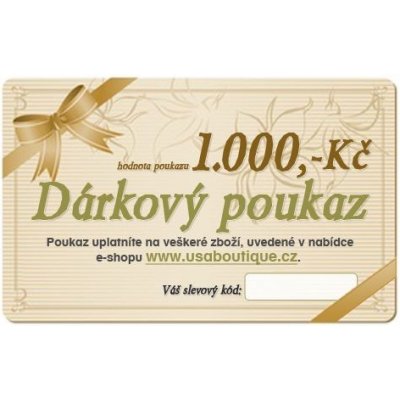 Dárkové poukazy Dárková poukázka – Zboží Dáma