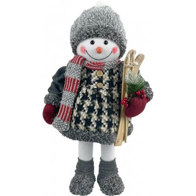 MagicHome Dekorace Sněhulák dívka s lyžemi 50 cm ST8090572 – Sleviste.cz