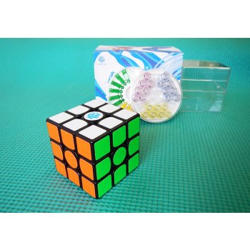 Rubikova kostka 3 x 3 x 3 Ganspuzzle 356 X číslovaný střed Magnetic černá
