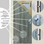 Erkado Bezpečnostní dveře BT 3 Zlatý dub 3D Greko 80 x 197 cm – Hledejceny.cz