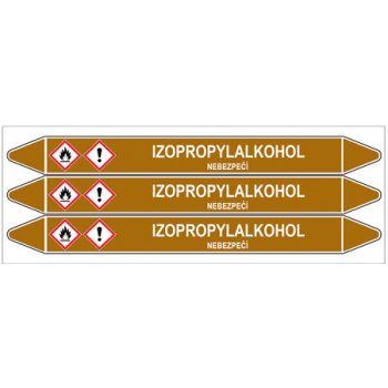 Značení potrubí, izopropylalkohol,3 ks, 355 × 37 mm