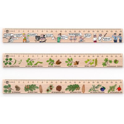 Metrie DSM10 pravítko 25 cm Listnaté stromy + pravítko 25 cm Jehličnany + pravítko 25 cm Němčina – Zboží Živě