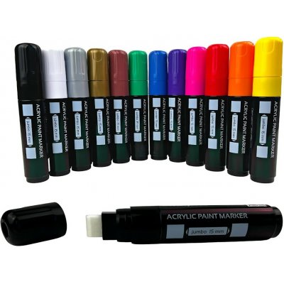 Artmagico Jumbo akrylový popisovač 15 mm černý – Zboží Mobilmania