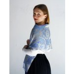 Hedvábná šála Super světle modrá – Zboží Mobilmania