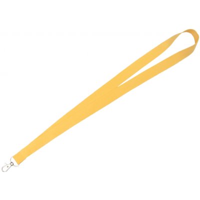 Šňůrka na krk Popruh dlouhý Jednobarevný bez spony Světle žlutá – Sleviste.cz