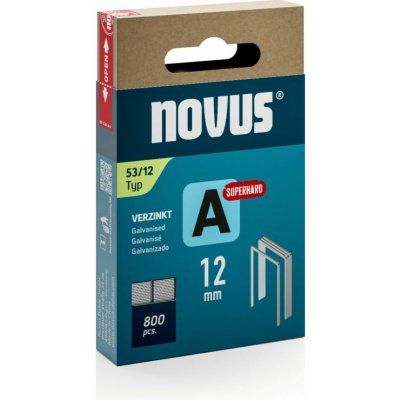 Novus | Spony A typ 53 pro ruční, elektrické a pneumatické sponkovačky Délky: 12 mm, Velikost balení: 800 ks – Zboží Mobilmania