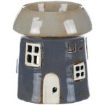 Rosa aroma lampa tvar domku na čajovou svíčku šedá – Zboží Dáma