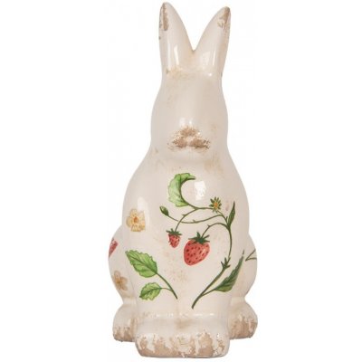 Keramická dekorace králík s jahůdkami Wild Strawberries M 13*10*21 cm – Hledejceny.cz