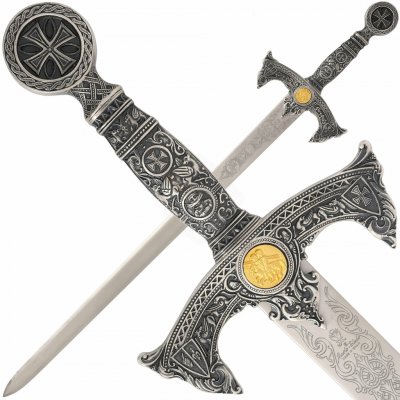Marto Krátký templářský meč provedení starostříbro – Sleviste.cz