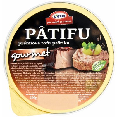 Veto Patifu tofu paštika gourmet 100g – Sleviste.cz