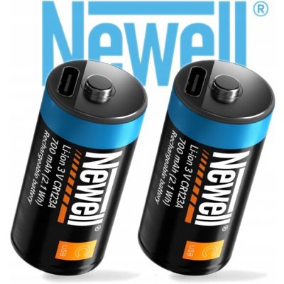 Nabíjecí Baterie Newell CR123A 123 700 mAh 2 ks USB-C Li-Ion | Zboží Auto