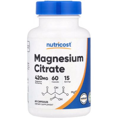 Nutricost Magnesium Citrate 420 mg 60 kapslí – Hledejceny.cz