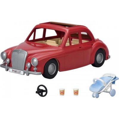 Sylvanian families auto červené s kočárkem a autosedačkou – Zboží Mobilmania