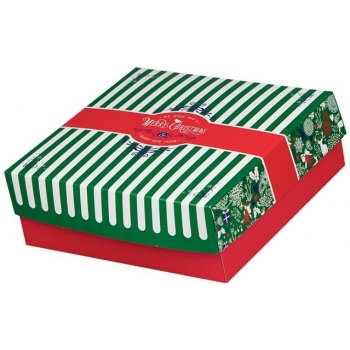 Gastro obaly s.r.o.Papírová krabice na vánoční cukroví s alu hliníkem 25x25x8cm
