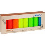 Sada šicích nití PES - SERALON 100 METTLER (8x200m) - neon – Sleviste.cz