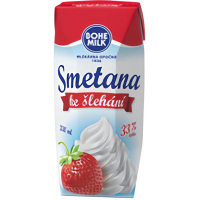 Bohemilk Smetana ke šlehání 33% 330ml – Hledejceny.cz