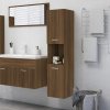 Koupelnový nábytek Nábytek XL Koupelnová skříňka hnědý dub 30 x 30 x 130 cm kompozitní dřevo