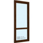 Kömmerling balkonové dveře 70 AD OS s příčkou levé tmavý dub/bílá 80 x 240 cm jednostranná klika + madýlko + PVC rám – Hledejceny.cz