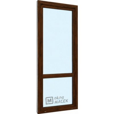 Kömmerling balkonové dveře 70 AD OS s příčkou levé tmavý dub/bílá 80 x 240 cm jednostranná klika + madýlko + PVC rám – Hledejceny.cz
